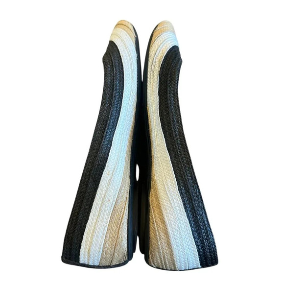 Enzo Angiolini Bullseye Raffia Flats Slip On Ballet Color Block Size 8.5 Women's - Picture 8 of 14